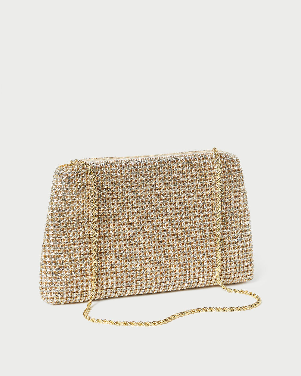 Loeffler Randall / Jolene Gold Diamanté Bow Clutch