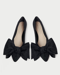 Loeffler Randall / Noa Black Moiré Bow Flat