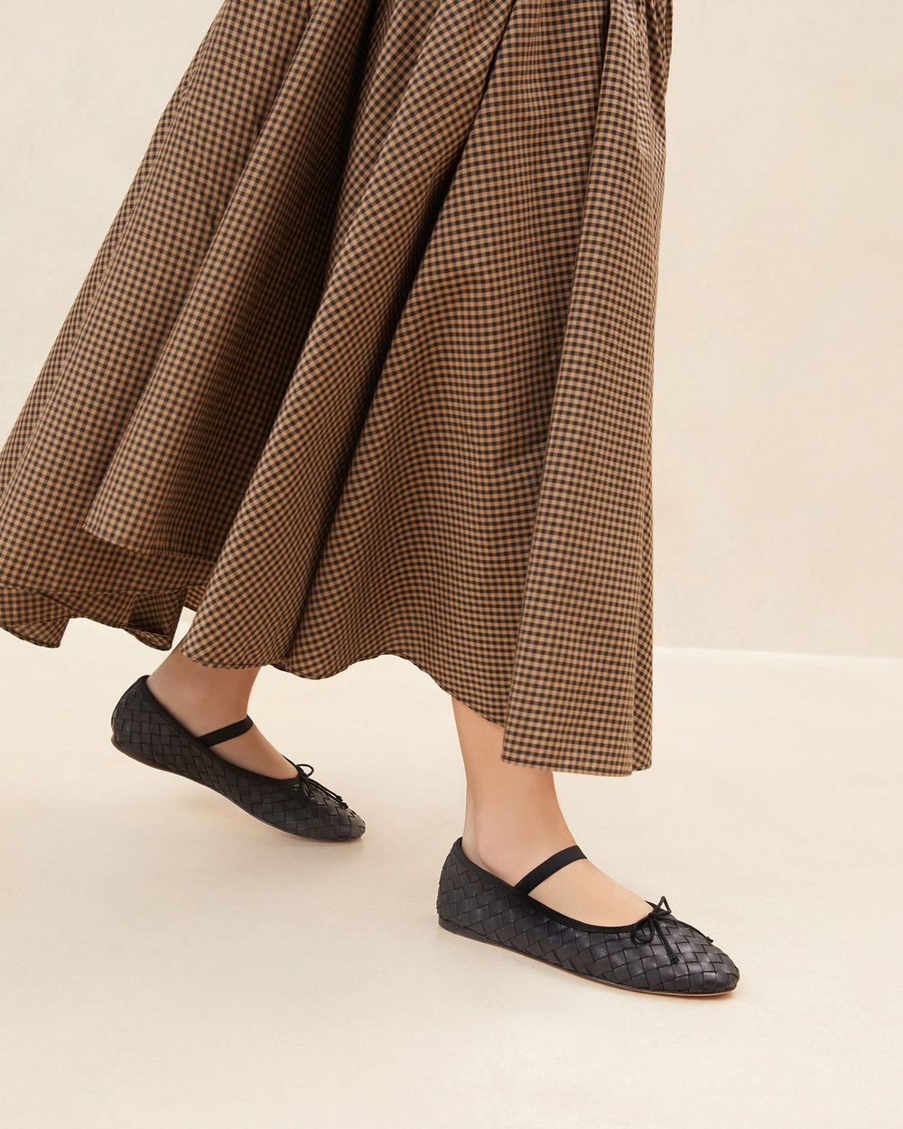 Loeffler Randall / Leonie Black Woven Ballet Flat