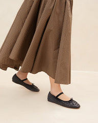 Loeffler Randall / Leonie Black Woven Ballet Flat