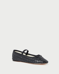 Loeffler Randall / Leonie Black Woven Ballet Flat