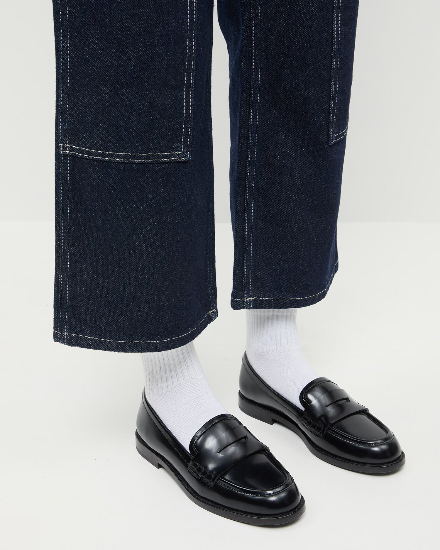 Loeffler Randall / Rachel Black Leather Loafer