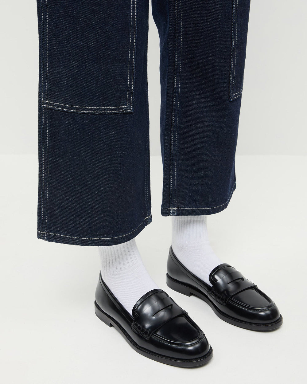 Loeffler Randall / Rachel Black Leather Loafer
