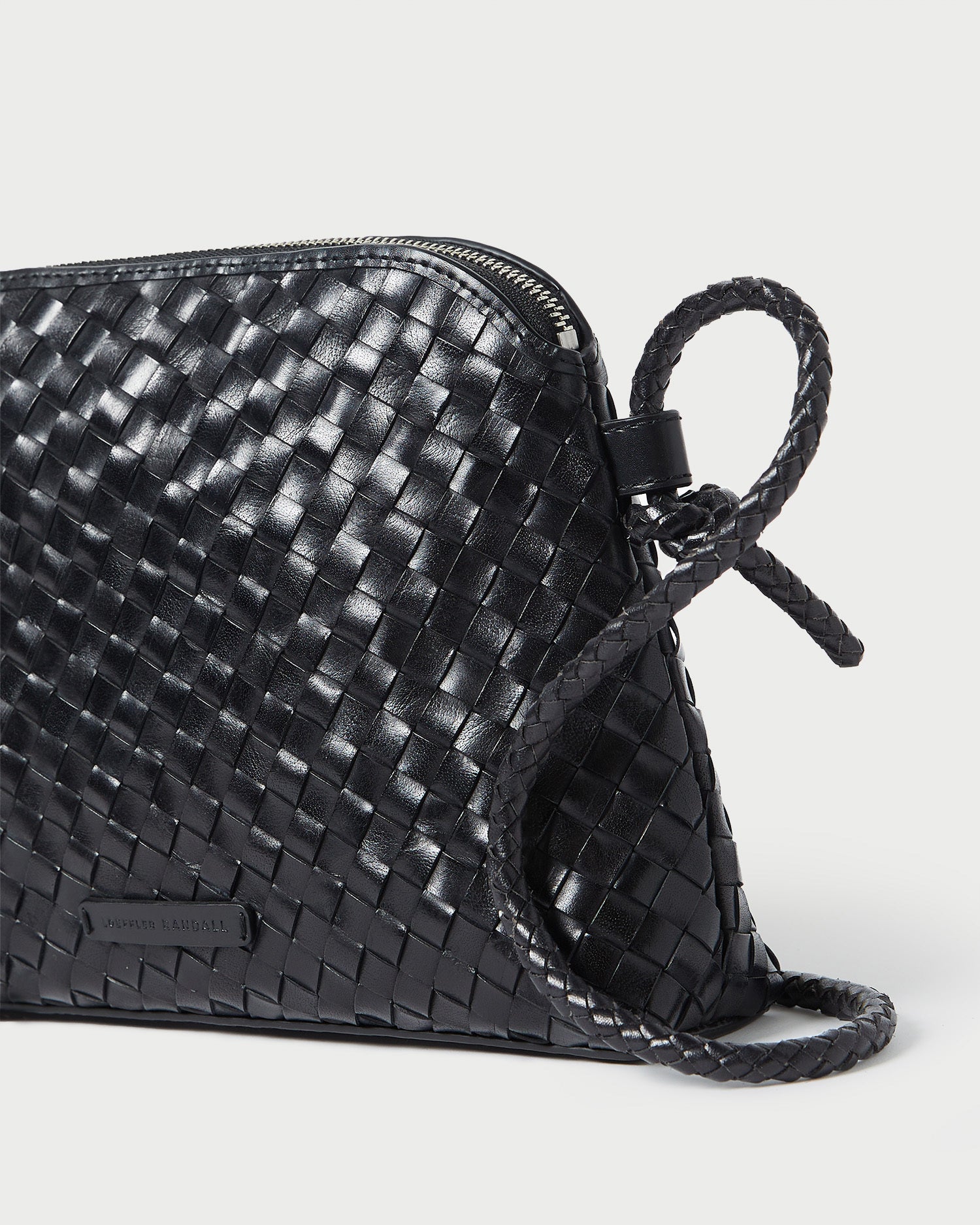 Loeffler Randall / Mallory Black Woven Leather Crossbody