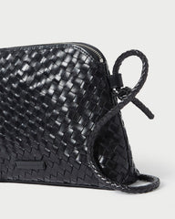 Loeffler Randall / Mallory Black Woven Leather Crossbody