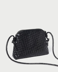 Loeffler Randall / Mallory Black Woven Leather Crossbody