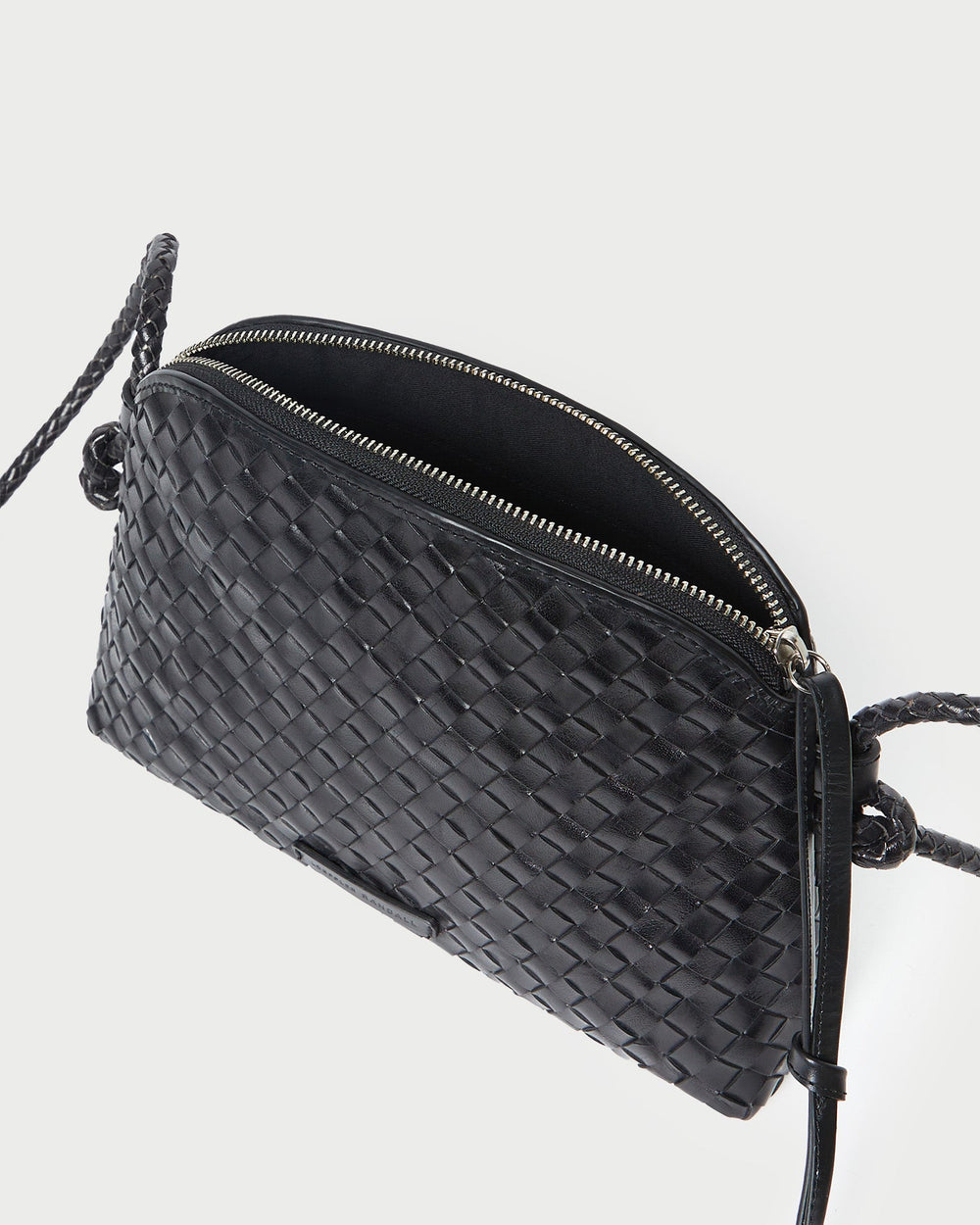 Loeffler Randall / Mallory Black Woven Leather Crossbody