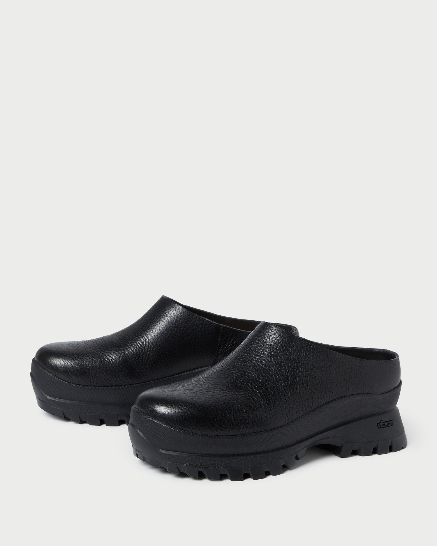Loeffler Randall / Gemma Black Leather Lug Mule