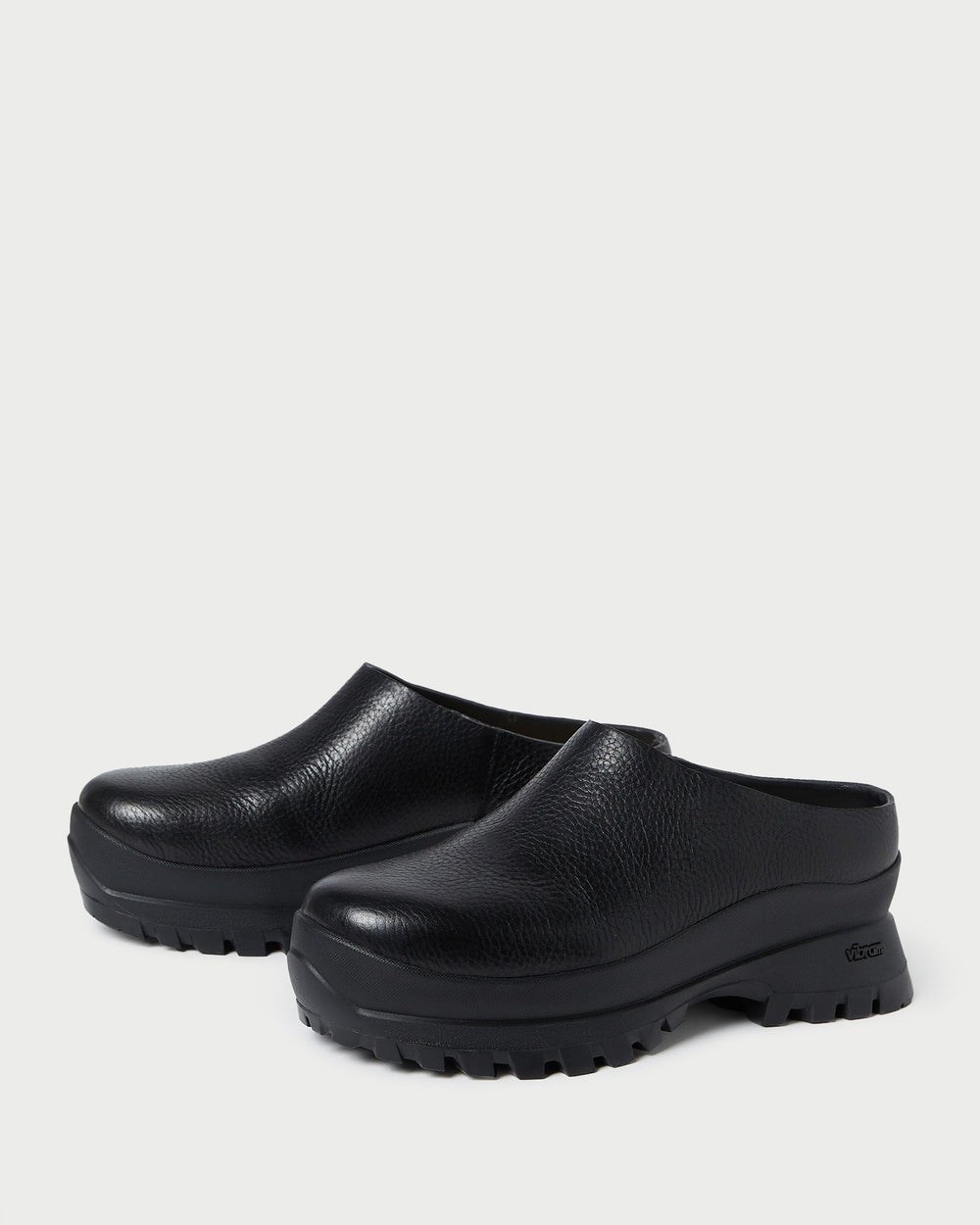 Loeffler Randall / Gemma Black Leather Lug Mule
