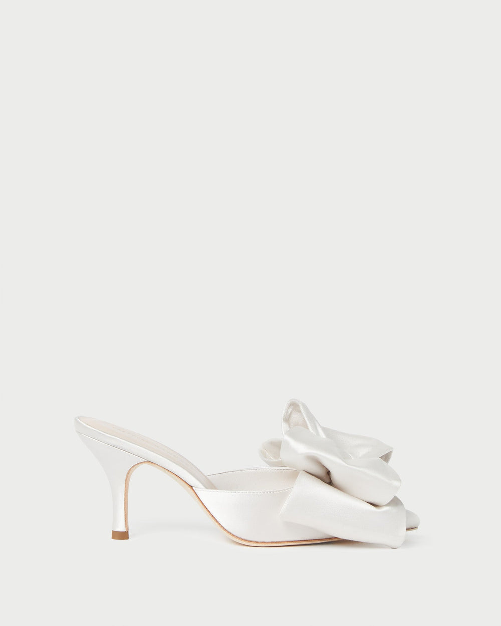Loeffler Randall / Margot Cream Satin Bow Mule