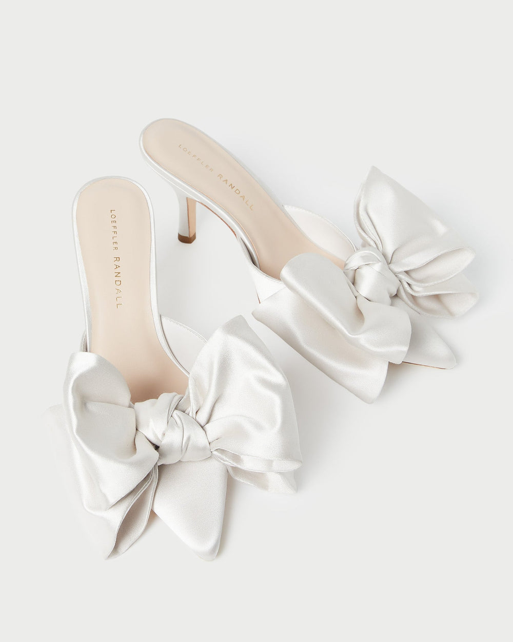 Loeffler Randall / Margot Cream Satin Bow Mule