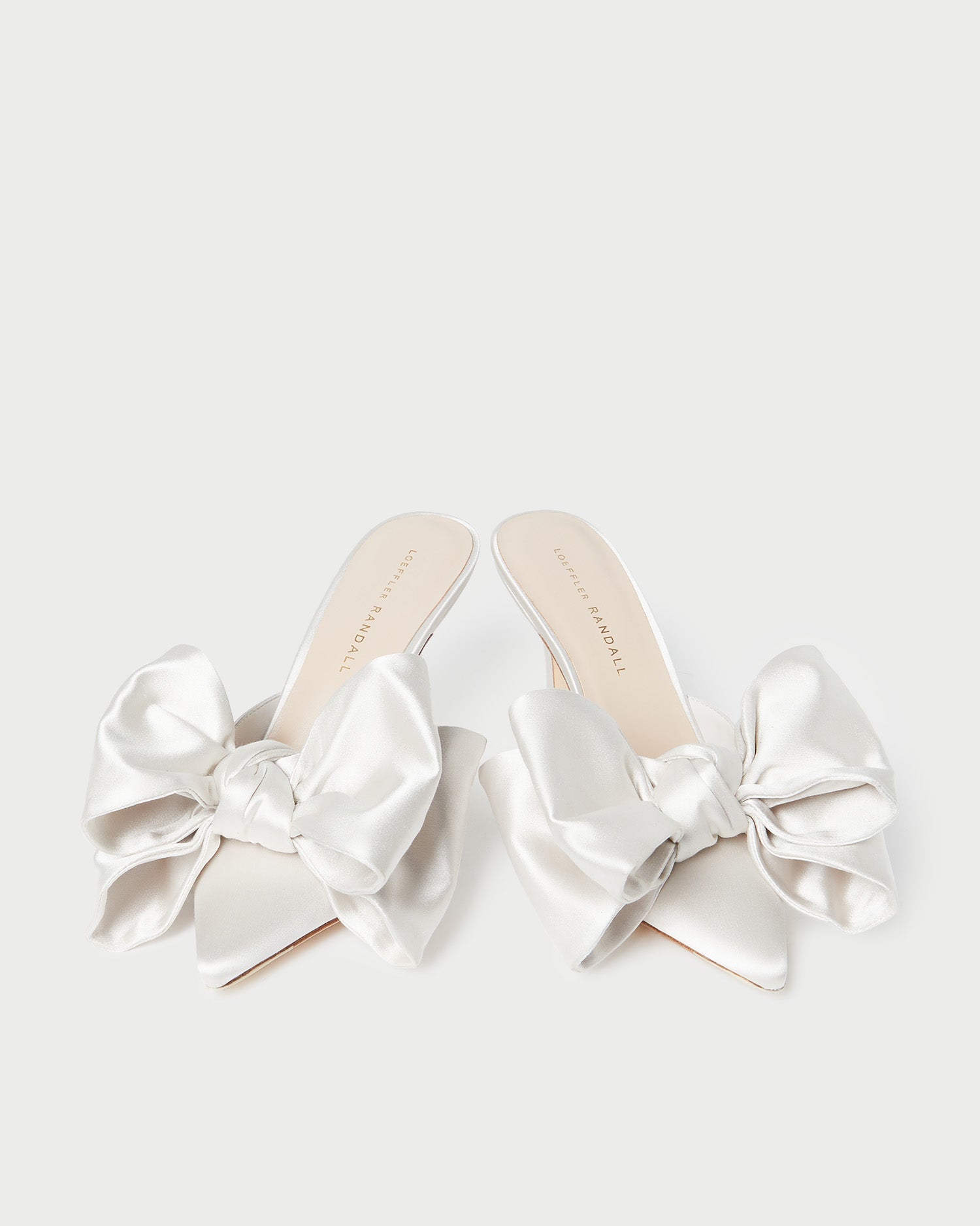 Loeffler Randall / Margot Cream Satin Bow Mule