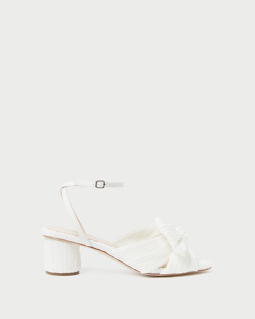 Loeffler Randall / Dahlia White Pleated Bow Heel