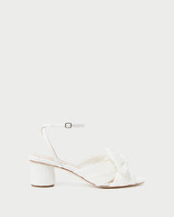Loeffler Randall / Dahlia White Pleated Bow Heel
