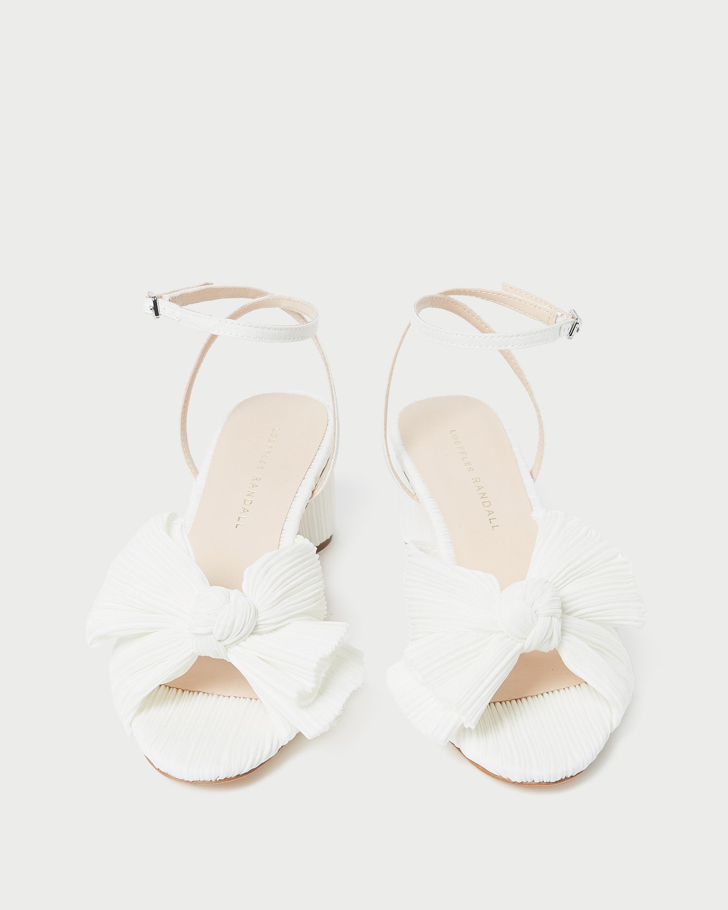 Loeffler Randall / Dahlia White Pleated Bow Heel