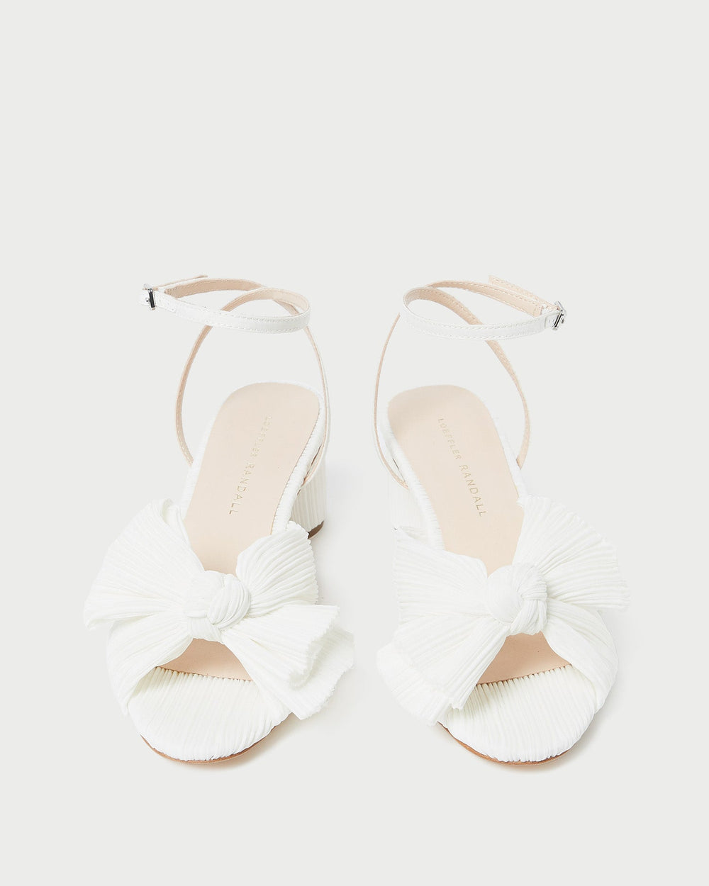 Loeffler Randall / Dahlia White Pleated Bow Heel