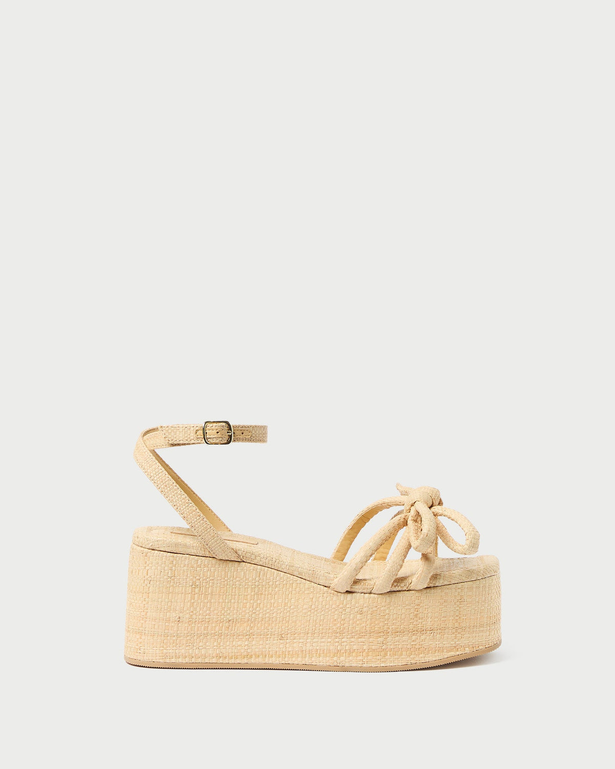 Loeffler Randall / Hudson Natural Raffia Platform Sandal
