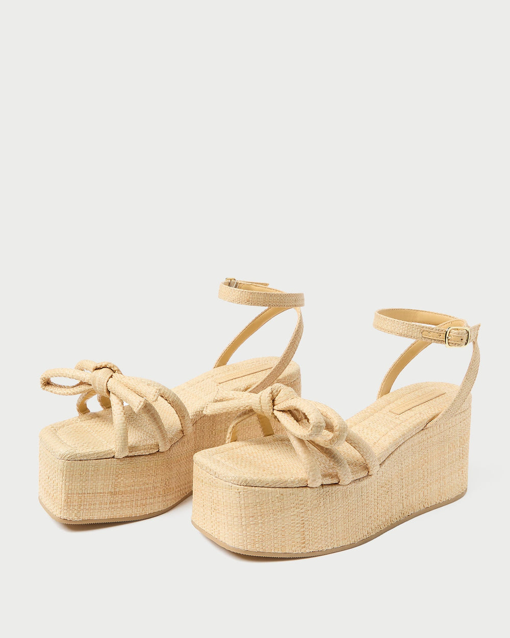 Loeffler Randall / Hudson Natural Raffia Platform Sandal