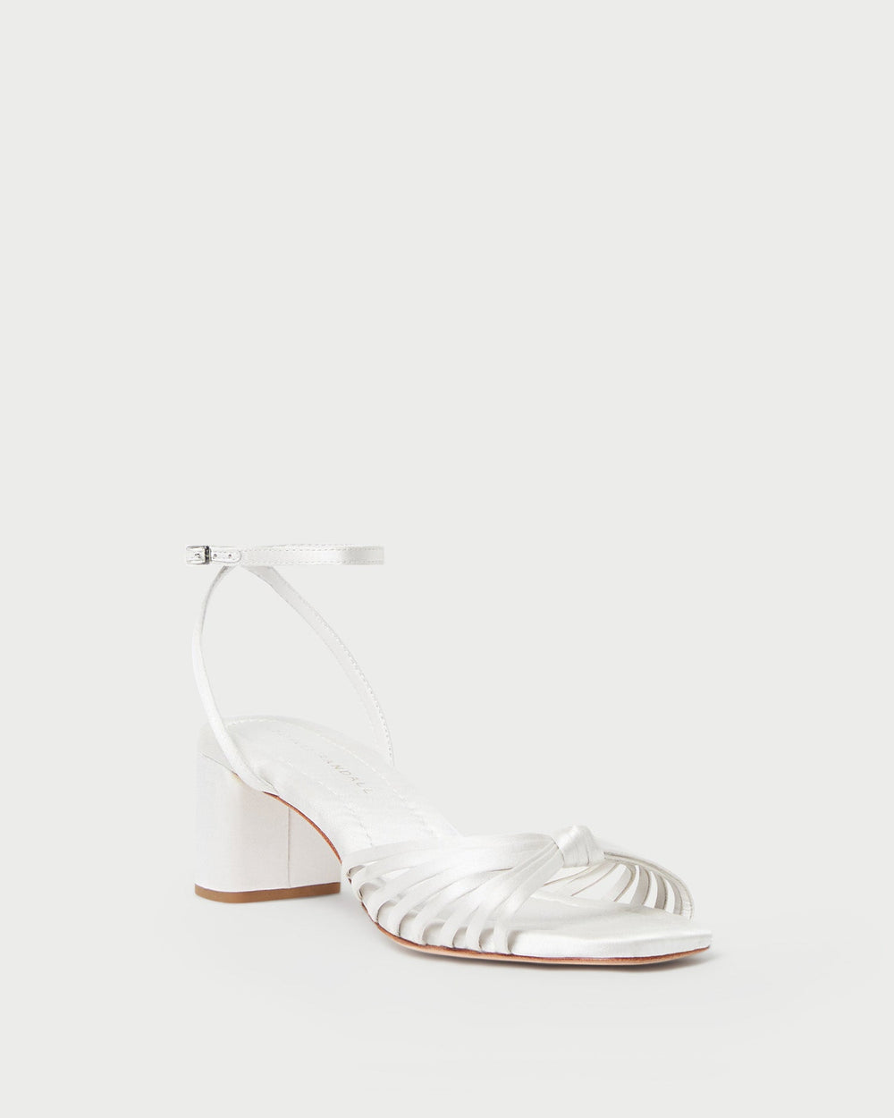 Loeffler Randall / Olivia Cream Knot Mid-Heel Sandal