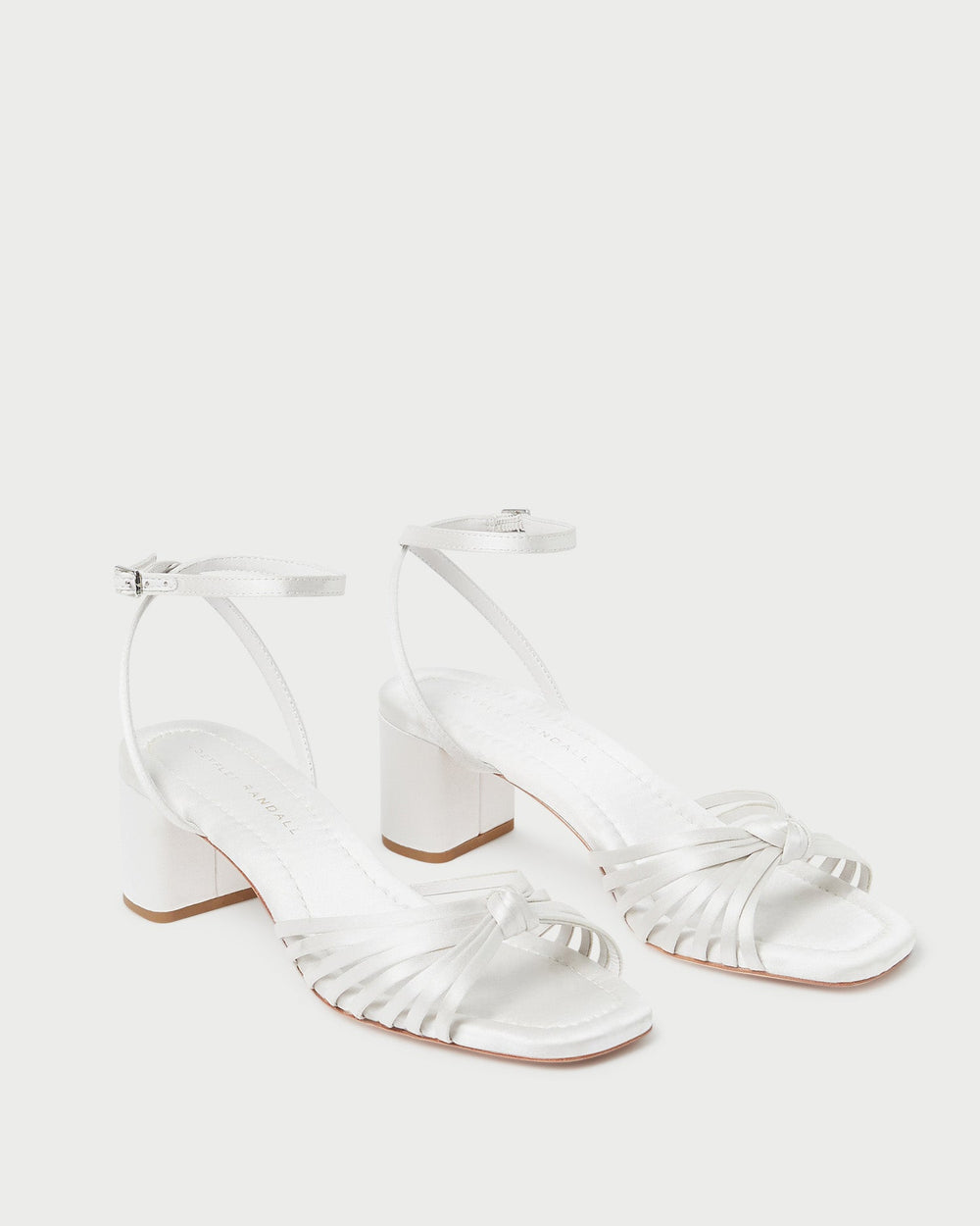 Loeffler Randall / Olivia Cream Knot Mid-Heel Sandal