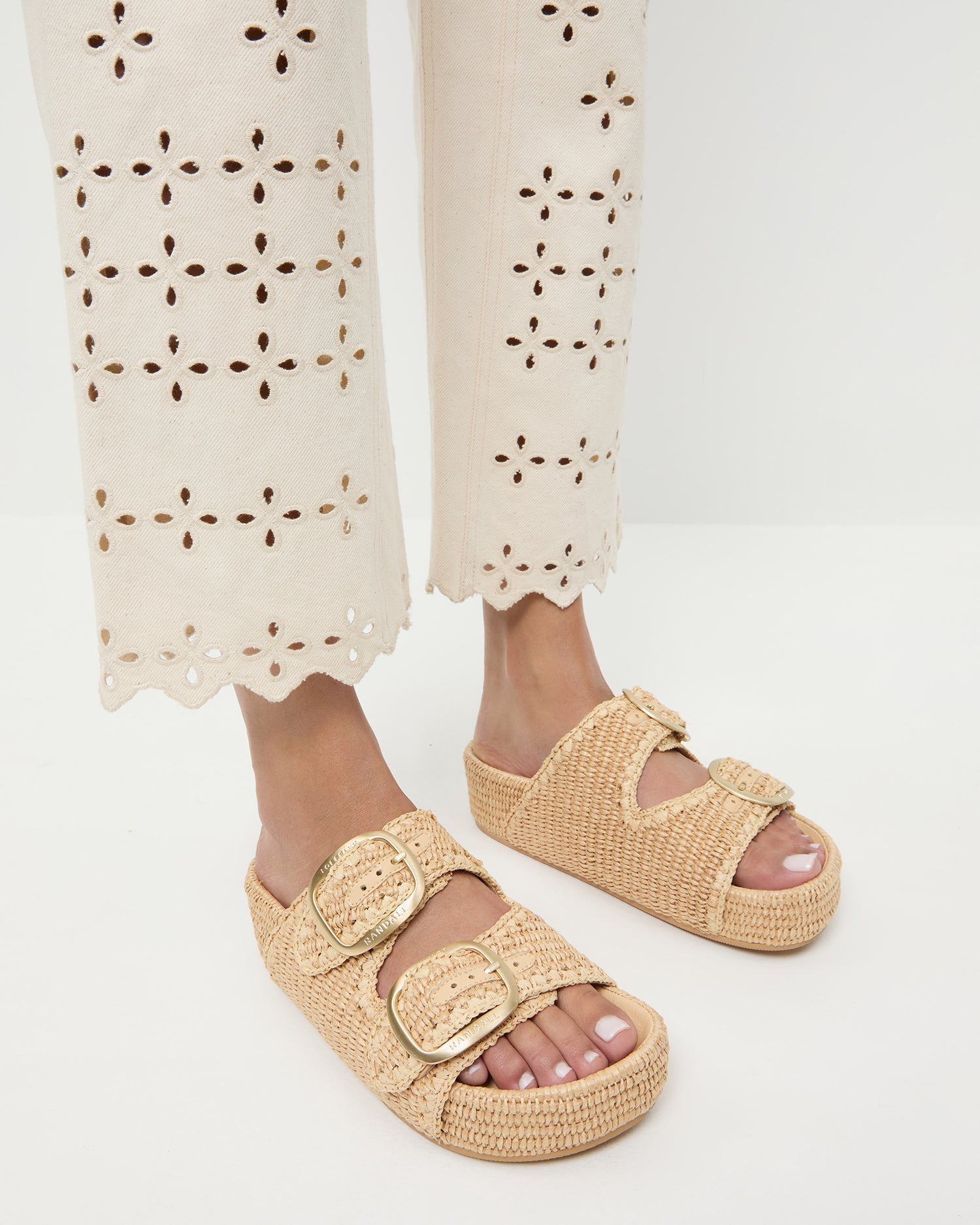 Loeffler Randall / Theo Natural Two-Band Sandal