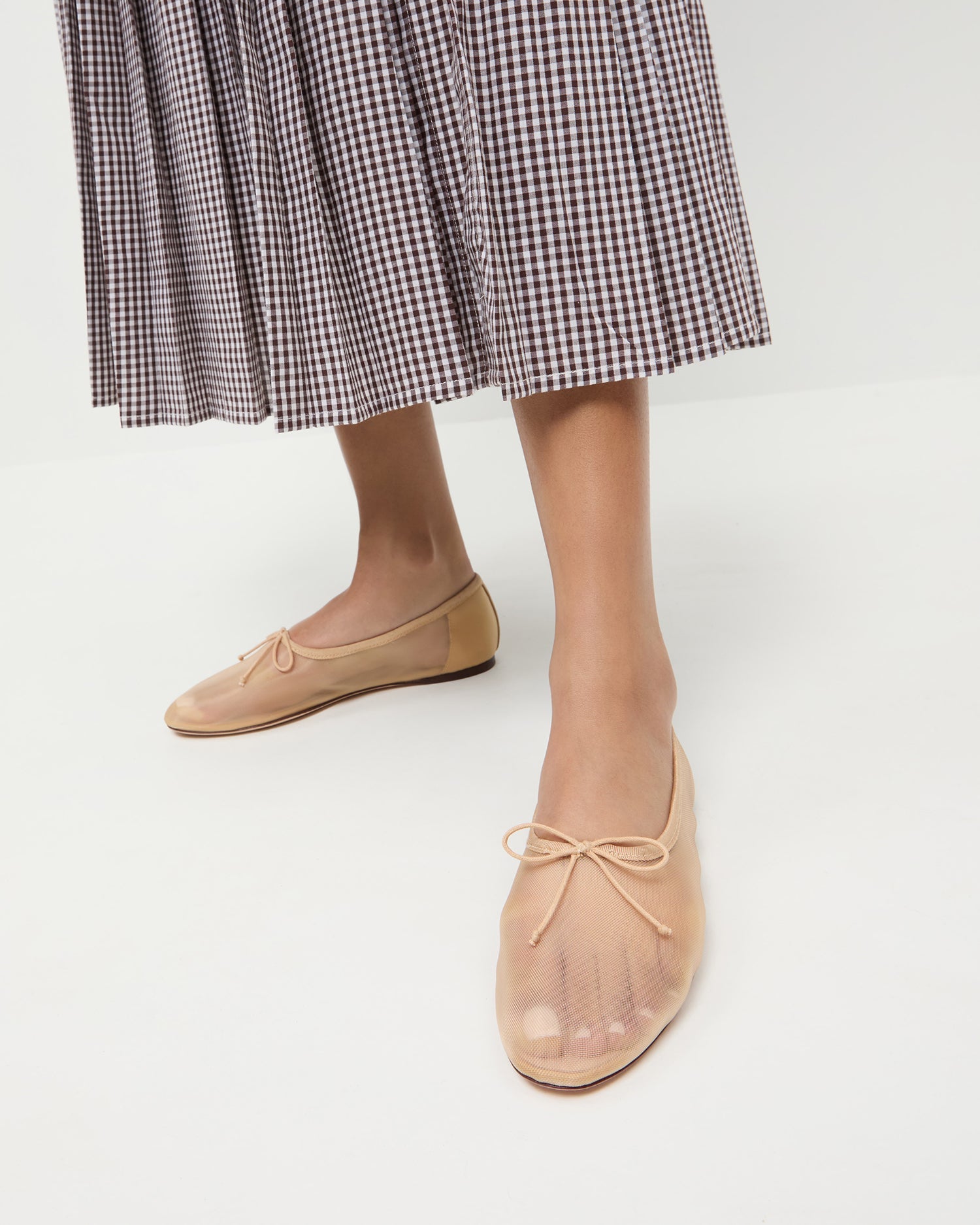Loeffler Randall / Landon Caramel Mesh Ballet Flat