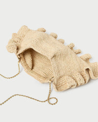 Loeffler Randall / Mavis Natural Raffia Ruffle Clutch