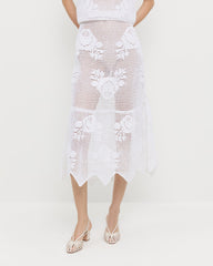 Loeffler Randall / Sullivan Cream Crochet Skirt