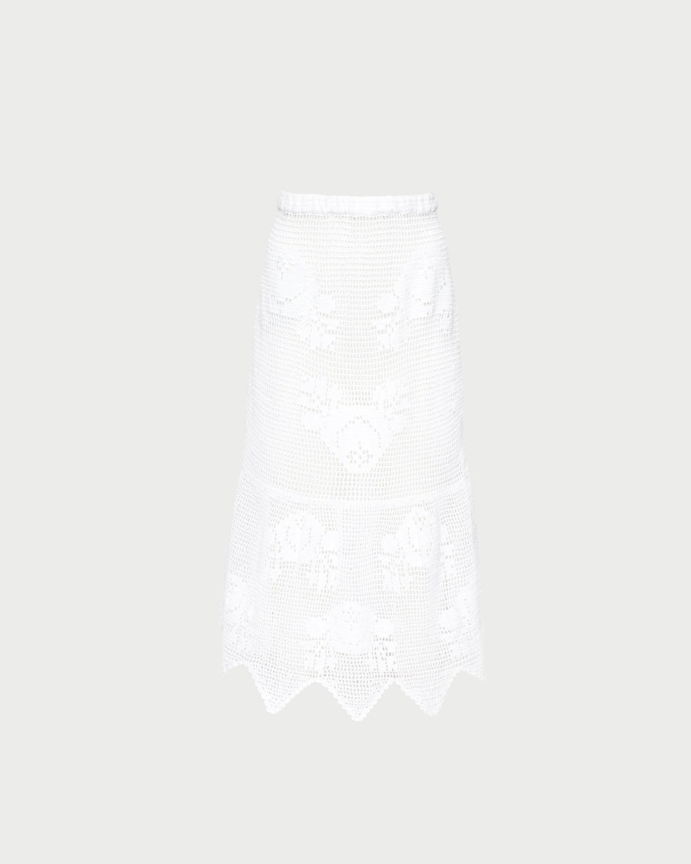 Loeffler Randall / Sullivan Cream Crochet Skirt