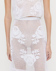Loeffler Randall / Sullivan Cream Crochet Skirt