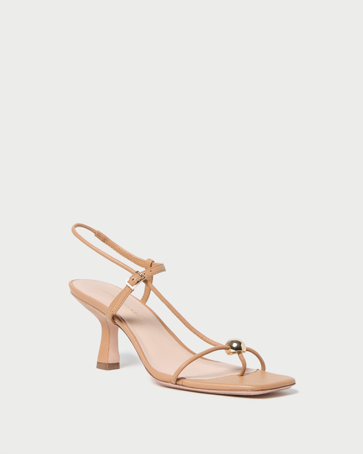 Loeffler Randall / Triana Dune Leather Mid-Heel Sandal