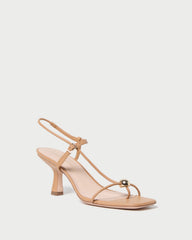 Loeffler Randall / Triana Dune Leather Mid-Heel Sandal