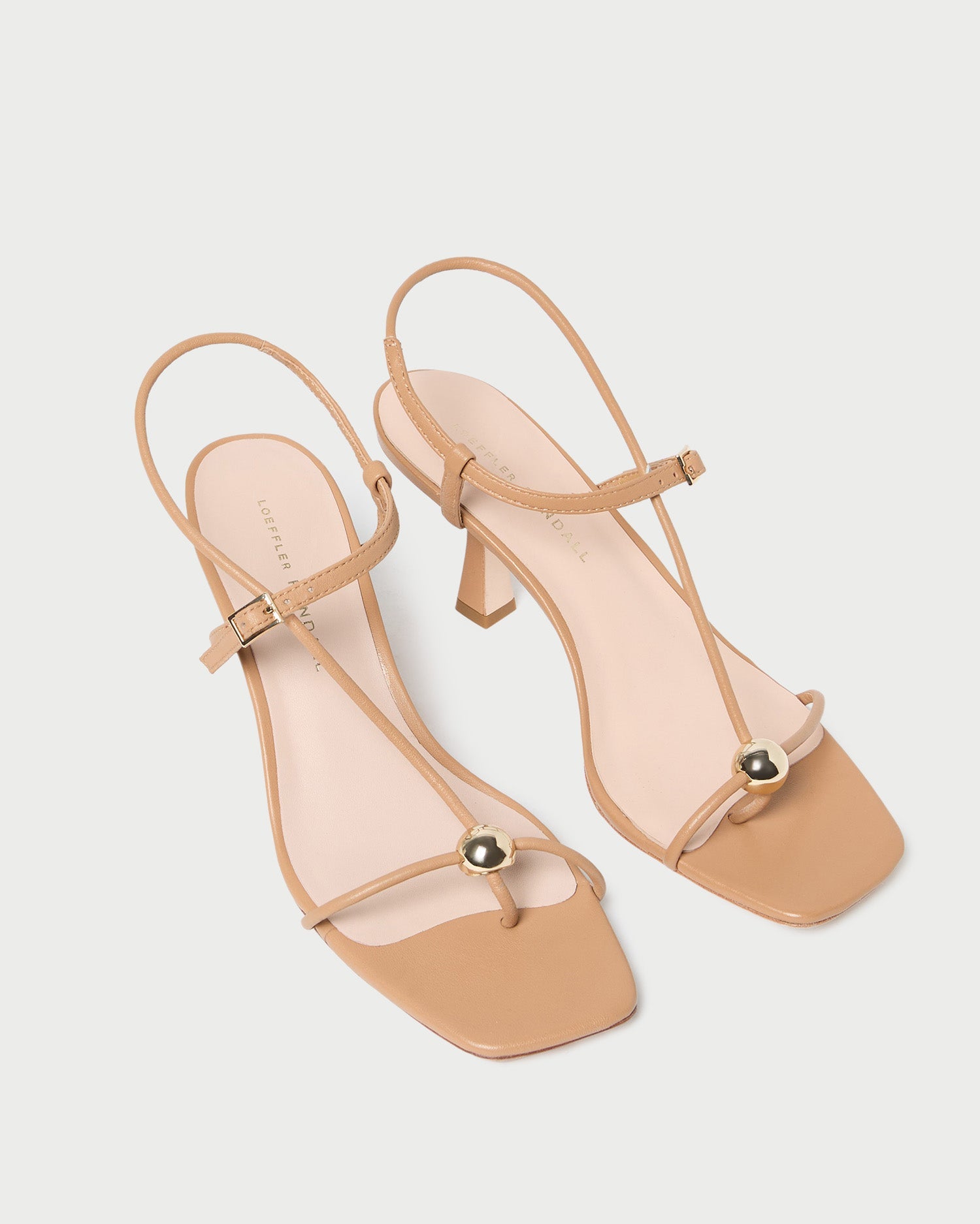 Loeffler Randall / Triana Dune Leather Mid-Heel Sandal