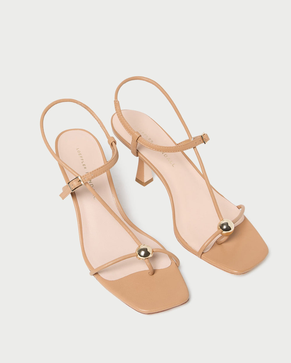 Loeffler Randall / Triana Dune Leather Mid-Heel Sandal
