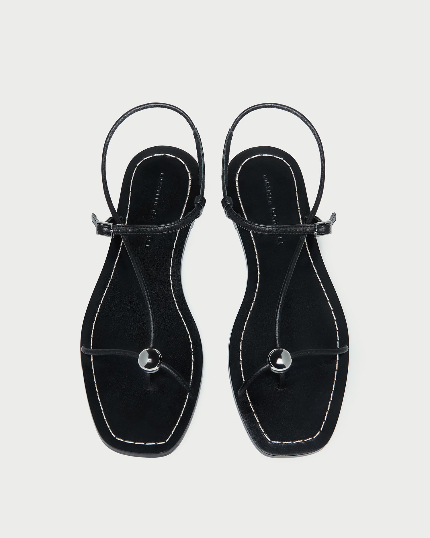Loeffler Randall / Lara Black Leather Sandal