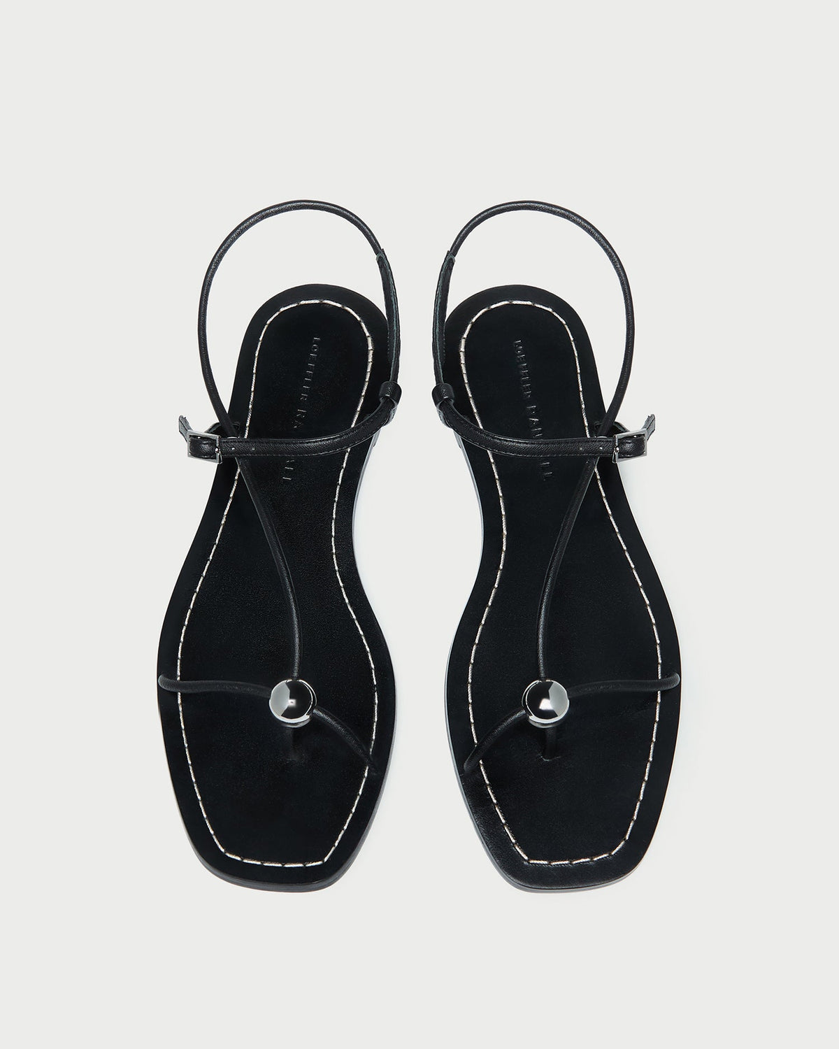 Loeffler Randall / Lara Black Leather Sandal