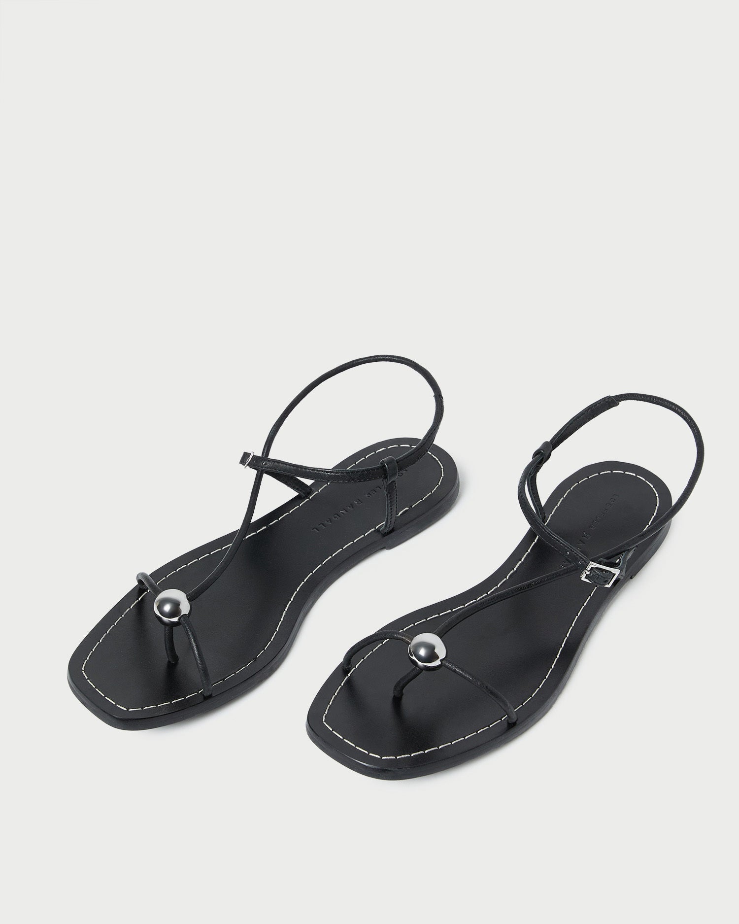 Loeffler Randall / Lara Black Leather Sandal