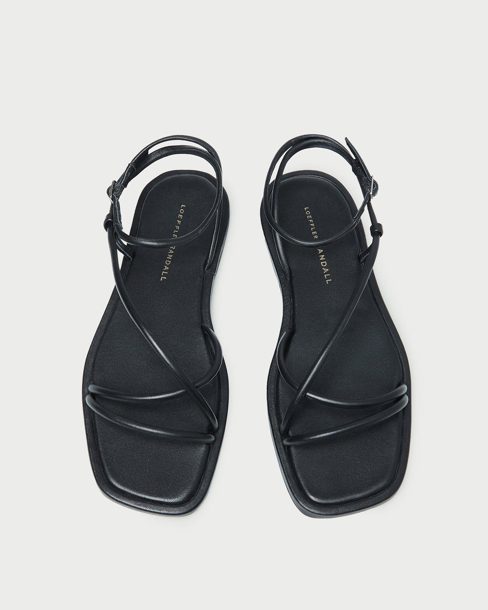 Loeffler Randall / Noor Black Leather Flat Sandal
