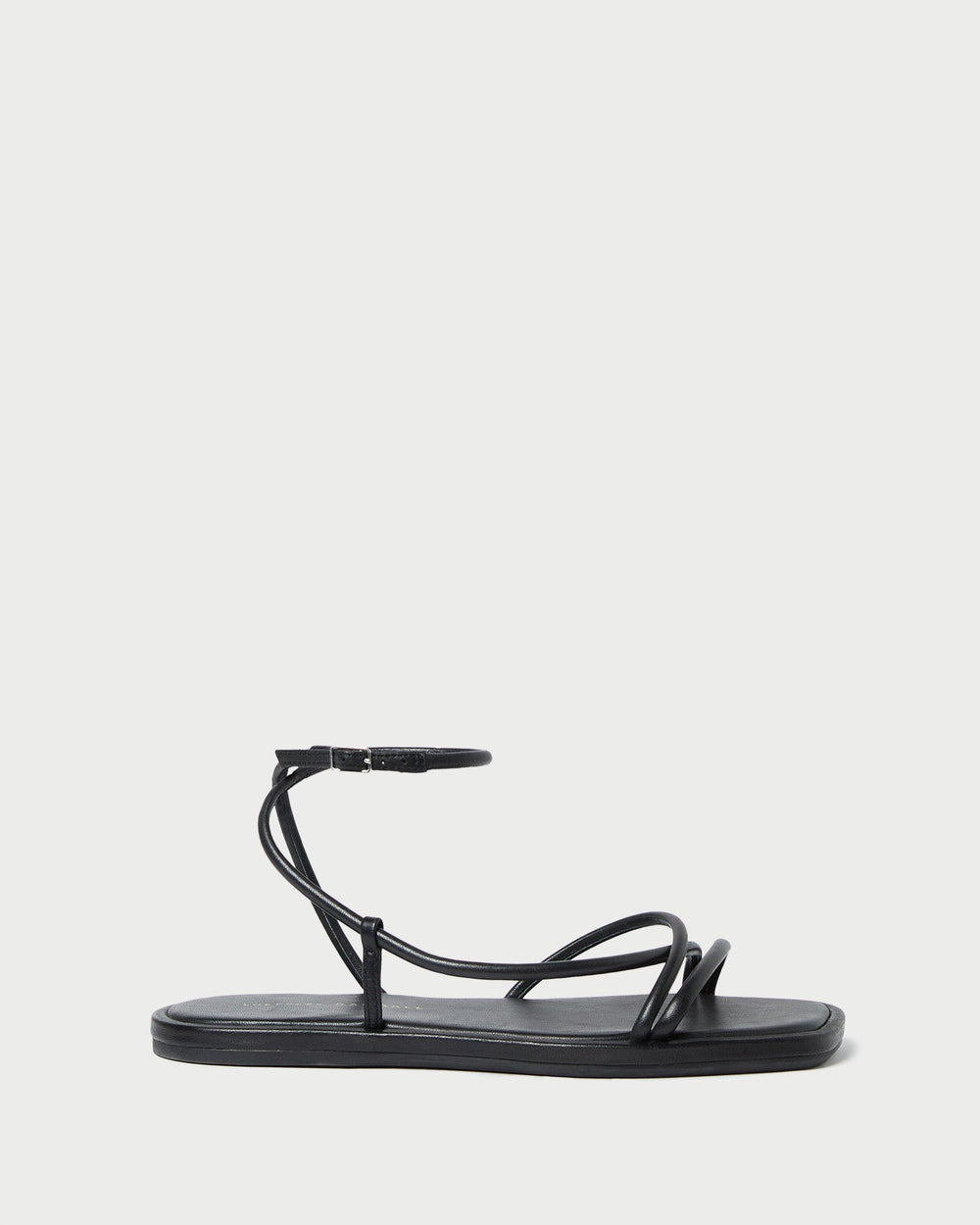 Loeffler Randall / Noor Black Leather Flat Sandal
