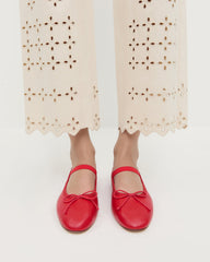 Loeffler Randall / Leonie Red Leather Ballet Flat