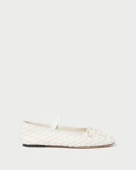 Loeffler Randall / Leonie Cream Woven Ballet Flat