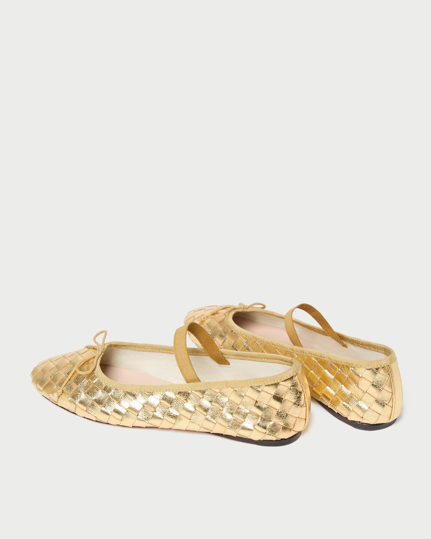 Loeffler Randall / Leonie Gold Woven Ballet Flat