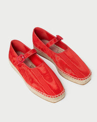 Loeffler Randall / Clover Red Moiré Espadrille