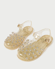 Loeffler Randall / Rhys Champagne Glitter Jelly Sandal