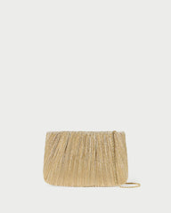 Loeffler Randall / Brit Gold Lamé Pleated Clutch