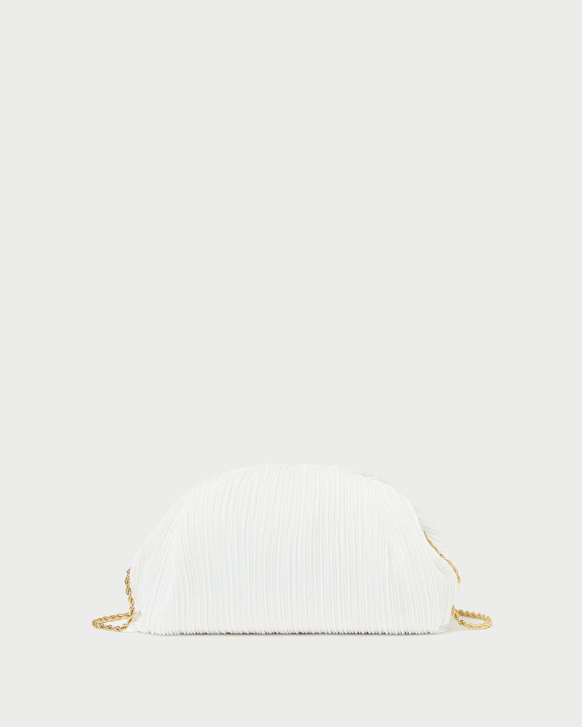 Loeffler Randall / Bailey White Pleated Dome Clutch