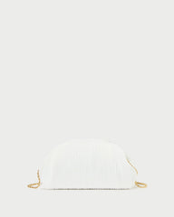 Loeffler Randall / Bailey White Pleated Dome Clutch