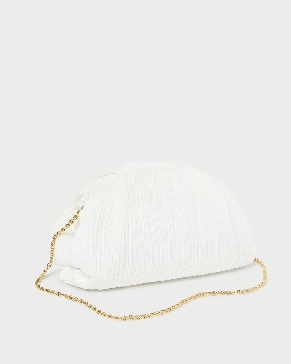 Loeffler Randall / Bailey White Pleated Dome Clutch