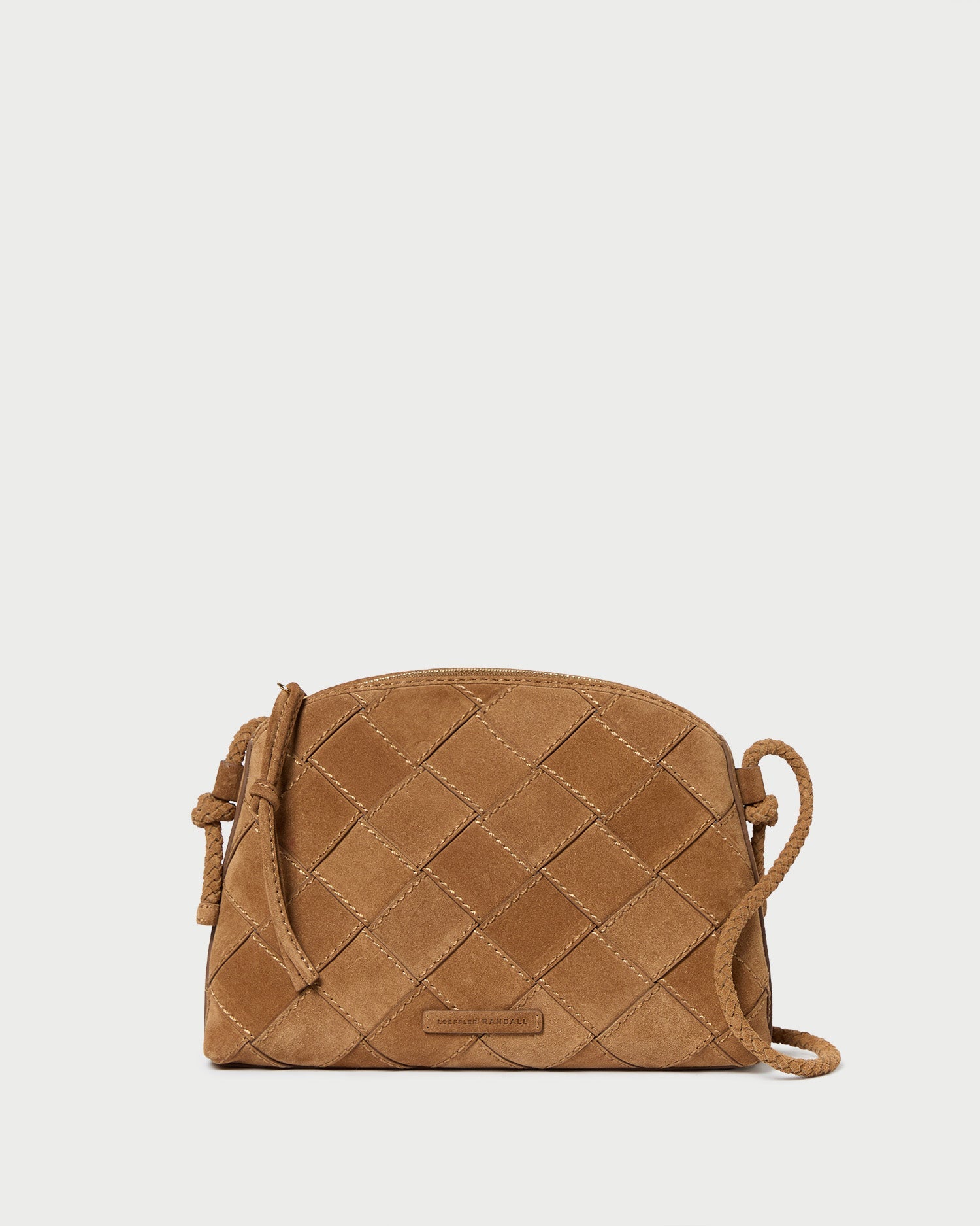 Loeffler Randall / Mallory Toffee Woven Suede Crossbody