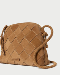 Loeffler Randall / Mallory Toffee Woven Suede Crossbody